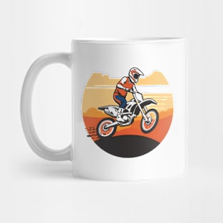 Minimalistic Man on Motorcross Mug